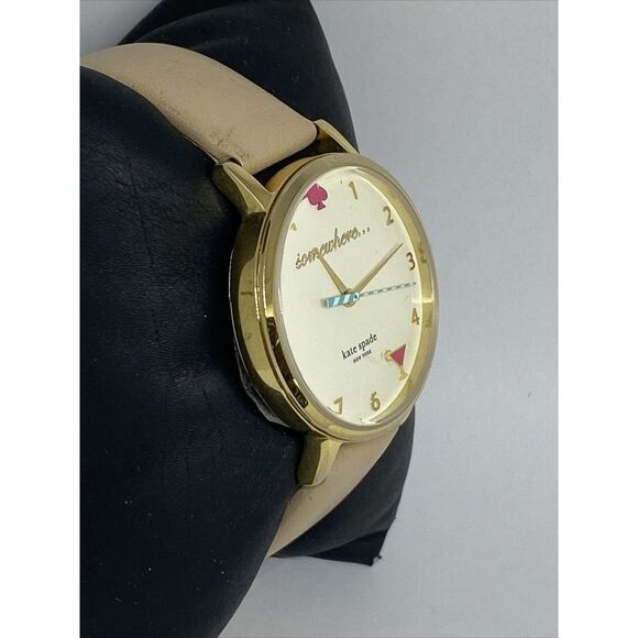 Kate Spade New York 0484 Women\'s Beige Leather Analog Quartz Genuine Watch MP655 main image 5